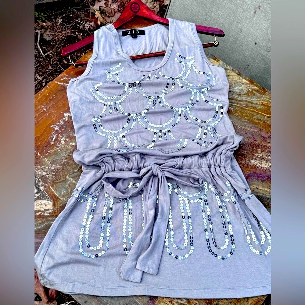 Silver Sequin festival Dress